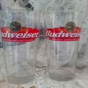 Vintage Budweiser lager glasses